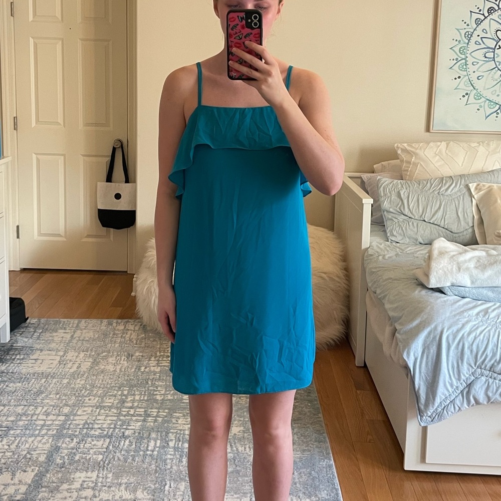 Turquoise alice + olivia dress